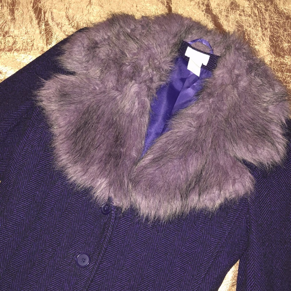 H&M Wool-Blend Coat with a Faux Fur Collar